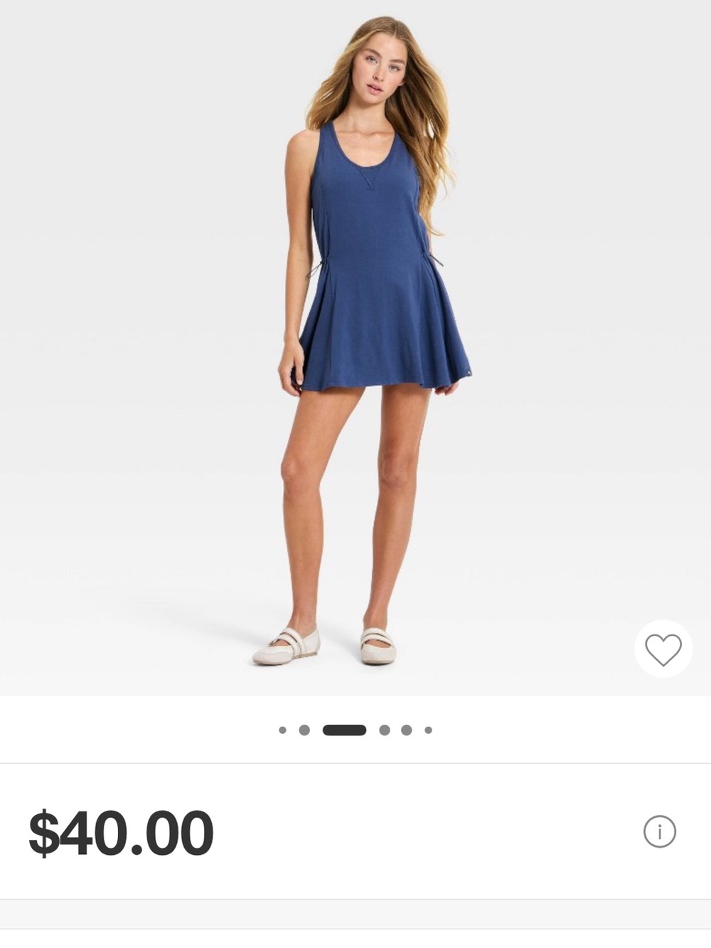 JoyLab Navy Blue washed jersey dress size M NWT
